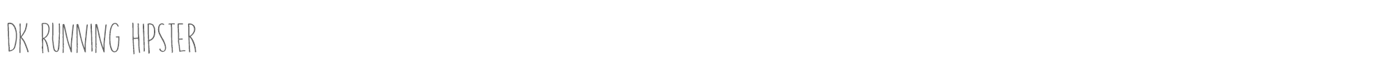 Sample characters DK Running Hipster Font